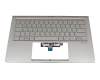 90NB0MP6-R31GE0 teclado incl. topcase original Asus DE (alemán) plateado/plateado con retroiluminacion