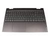 5CB0U43800 teclado incl. topcase original Lenovo DE (alemán) gris/canaso con retroiluminacion