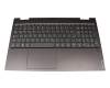 Teclado incl. topcase DE (alemán) gris/canaso con retroiluminacion original para Lenovo Yoga C740-15IML (81TD)