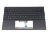 90NB0RT1-R31GE0 teclado incl. topcase original Asus DE (alemán) negro/negro con retroiluminacion