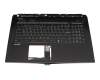 Teclado incl. topcase DE (alemán) negro/negro con retroiluminacion original para MSI GS73 Stealth 8RE (MS-17B5)