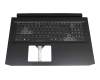 6B.QCHN2.014 teclado incl. topcase original Acer DE (alemán) negro/negro con retroiluminacion