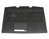 Teclado incl. topcase DE (alemán) negro/negro con retroiluminacion original para HP Omen 17-cb0185ng (1B2H6EA)