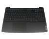 Teclado incl. topcase DE (alemán) negro/negro con retroiluminacion original para Lenovo IdeaPad Gaming 3-15ARH05 (82EY)