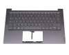 Teclado incl. topcase DE (alemán) gris/canaso con retroiluminacion original para Lenovo Yoga Slim 7-14ITL05 (82A3)