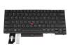 Teclado US (Inglés) color negro/chiclet negro con retroiluminación y mouse-stick original para Lenovo ThinkPad T14 Gen 2 (20XK/20XL)