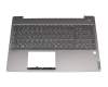 Teclado incl. topcase DE (alemán) gris/canaso con retroiluminacion original para Lenovo IdeaPad S540-15IWL (81NE/81Q1)