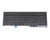 CP794249-XX teclado original Fujitsu DE (alemán) negro/negro con retroiluminacion