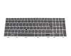 V162826DK1 BE teclado original Sunrex BE (belga) negro/plateado con retroiluminacion y mouse-stick