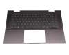 Teclado incl. topcase DE (alemán) negro/negro con retroiluminacion original para HP Envy x360 Convertible 15-eu0000