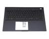 Teclado incl. topcase DE (alemán) negro/azul original para Asus ExpertBook L1 L1500CDA