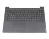 Teclado incl. topcase DE (alemán) gris/canaso original para Lenovo V15-IGL (82C3)