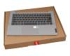 5CB1C13623 teclado incl. topcase original Lenovo DE (alemán) gris/canaso con retroiluminacion