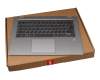 Teclado incl. topcase SP (español) gris/plateado con retroiluminacion original para Lenovo Flex 6-14IKB (81EM)