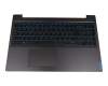 5CB0U42751 teclado incl. topcase original Lenovo PO (portugués) negro/azul/negro con retroiluminacion