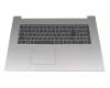 Teclado incl. topcase FR (francés) gris/plateado con retroiluminacion (Platinum Grey) original para Lenovo IdeaPad 330-17IKB (81DK)