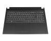 6-33-NH552-012 teclado incl. topcase original Medion DE (alemán) negro/negro con retroiluminacion