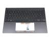 90NB0SL1-R30GE0 teclado incl. topcase original Asus DE (alemán) gris/canaso con retroiluminacion