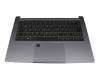 40080145 teclado incl. topcase original Medion DE (alemán) negro/canaso con retroiluminacion
