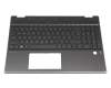 L53080-BG1 teclado incl. topcase original HP CH (suiza) negro/negro con retroiluminacion