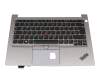 5M11H26521 teclado incl. topcase original Lenovo DE (alemán) negro/plateado con retroiluminacion y mouse stick