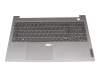 5CB1C87528 teclado incl. topcase original Lenovo DE (alemán) plateado/canaso con retroiluminacion