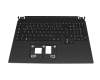 40083457 teclado incl. topcase original Medion DE (alemán) negro/negro con retroiluminacion