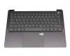 5CB1C04901 teclado incl. topcase original Lenovo DE (alemán) gris/canaso con retroiluminacion