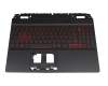 6B.QFJN2.014 teclado incl. topcase original Acer DE (alemán) negro/negro con retroiluminacion