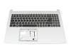 Teclado incl. topcase DE (alemán) negro/plateado original para Acer Aspire 3 (A315-33)
