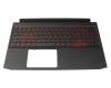 6B.Q7KN2.051 teclado incl. topcase original Acer FR (francés) negro/negro con retroiluminacion