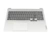 5CB1J08791 teclado incl. topcase original Lenovo DE (alemán) negro/plateado con retroiluminacion