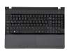 Teclado incl. topcase DE (alemán) negro/negro original para Samsung NP300E5A