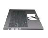 102-016M2LHC04 teclado incl. topcase original Acer DE (alemán) plateado/plateado con retroiluminacion