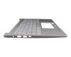 102-019K2LHB01 teclado incl. topcase original Acer DE (alemán) plateado/plateado con retroiluminacion