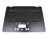 13N0-F8A0701 teclado incl. topcase original Acer DE (alemán) negro/negro con retroiluminacion