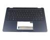 13N1-1VA0M11 teclado incl. topcase original Asus UK (Inglés) azul/azul con retroiluminacion