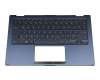 13N1-68A0P01 teclado incl. topcase original Asus DE (alemán) negro/azul con retroiluminacion