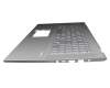 13N1-7GA0121 teclado incl. topcase original Asus DE (alemán) plateado/plateado con retroiluminacion