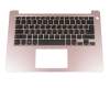 13N4-0AA0L01 teclado incl. topcase original Dell DE (alemán) negro/rosa