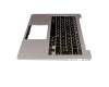 13NB0CP1P02011-1 teclado incl. topcase original Asus DE (alemán) negro/plateado con retroiluminacion
