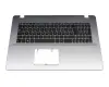13NB0EV2P08012 teclado incl. topcase original Asus DE (alemán) negro/plateado con retroiluminacion