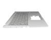 13NB0SR2P13019-3 teclado incl. topcase original Asus DE (alemán) gris/plateado
