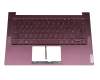 1KAFZZE005Q teclado incl. topcase original Lenovo UK (Inglés) púrpura/púrpura con retroiluminacion