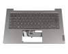 1KAFZZG004T teclado incl. topcase original Lenovo DE (alemán) gris/canaso con retroiluminacion