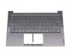 1KAFZZG0062 teclado incl. topcase original Lenovo DE (alemán) gris/canaso con retroiluminacion