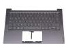 1KAFZZG0068 teclado incl. topcase original Lenovo DE (alemán) gris/canaso con retroiluminacion