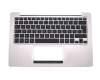 1KAHZZF0JNV teclado incl. topcase original Asus FR (francés) negro/plateado