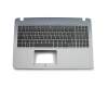 1KAHZZG0023 teclado incl. topcase original Asus DE (alemán) negro/canaso incluyendo soporte ODD