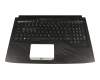 1KAHZZG0038 teclado incl. topcase original Asus DE (alemán) negro/negro con retroiluminacion